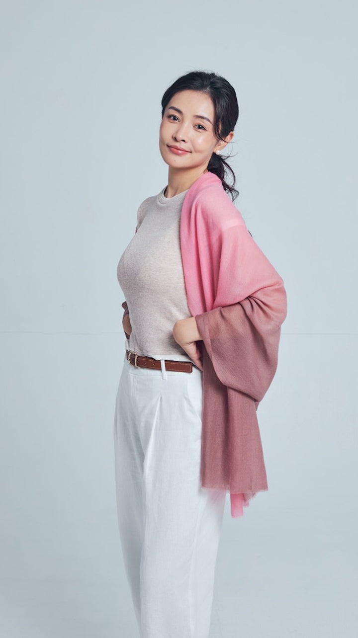 Rosée Cacao Pashmina 漸層披肩