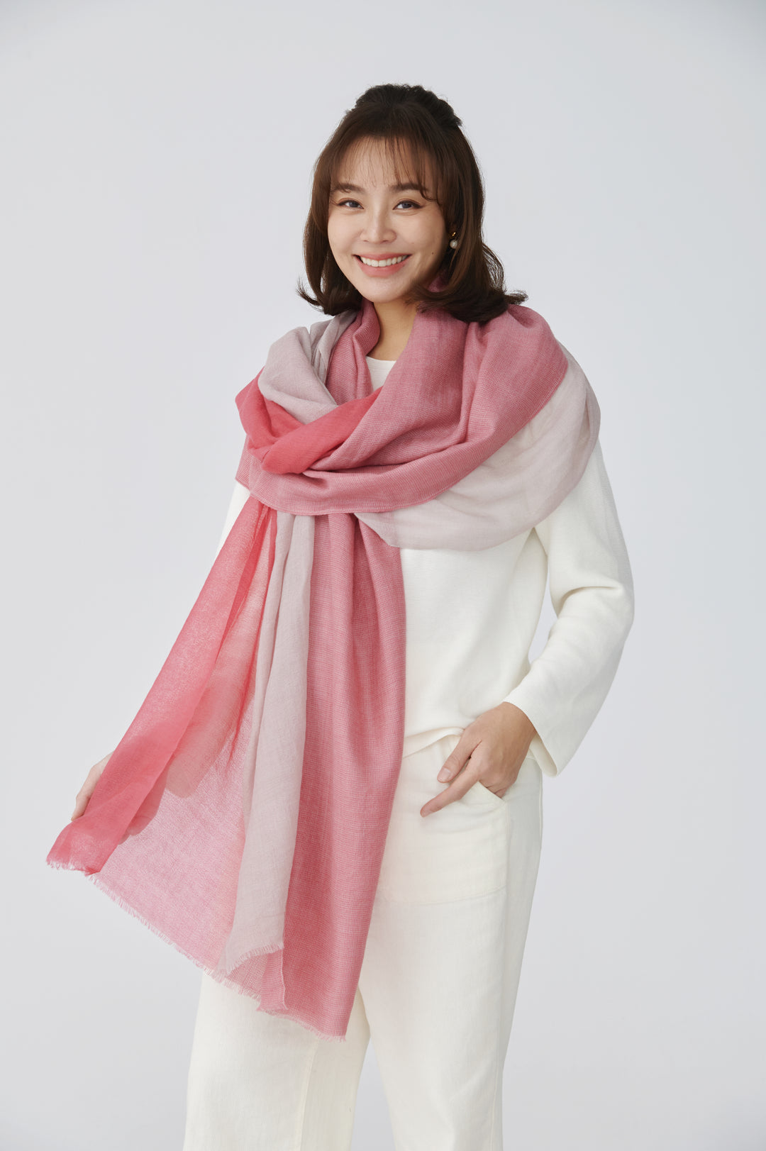 Cascade Rose Pashmina Y 型披肩 – 充滿女性魅力